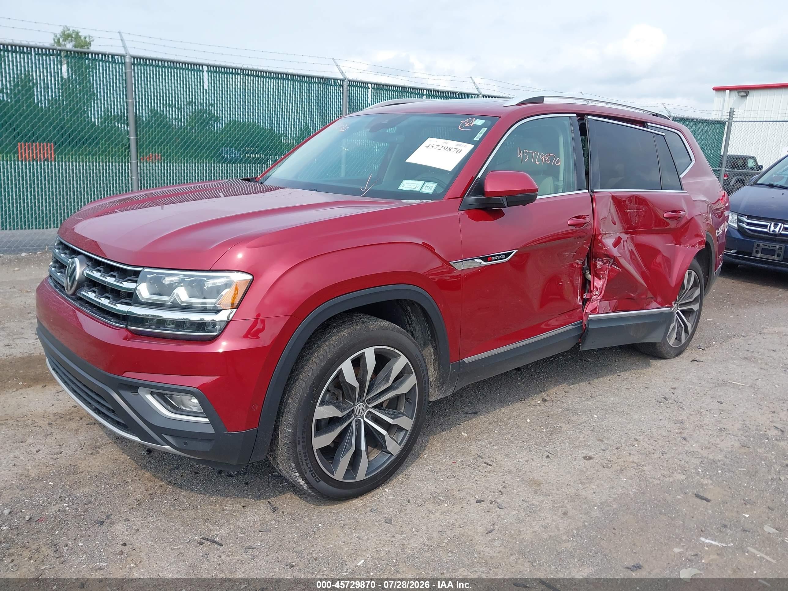 2019 VOLKSWAGEN ATLAS 3.6L V6 SEL PREMIUM — I2