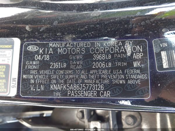 2018 KIA FORTE LX