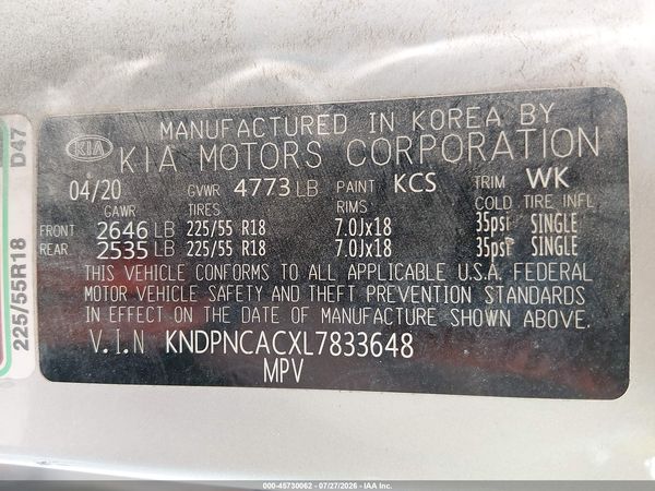 2020 KIA SPORTAGE EX