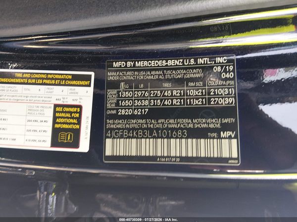 2020 MERCEDES-BENZ GLE 350 4MATIC