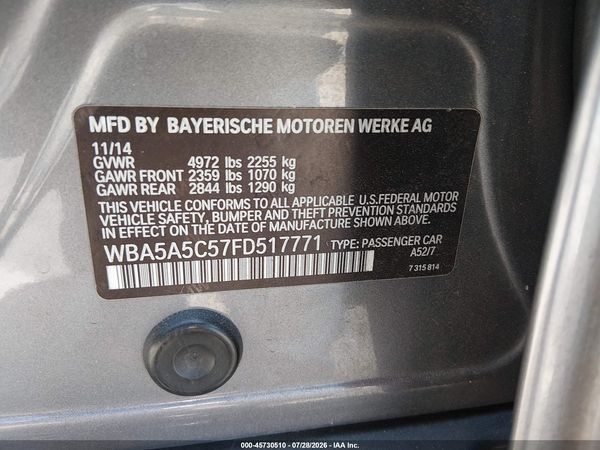 2015 BMW 528I