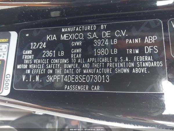 2025 KIA K4 LXS