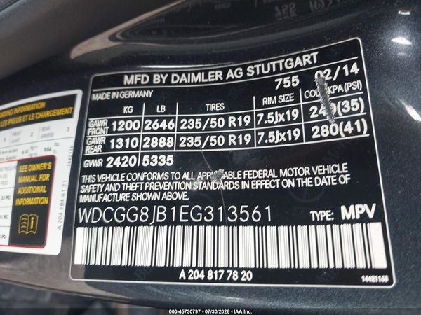 2014 MERCEDES-BENZ GLK 350 4MATIC
