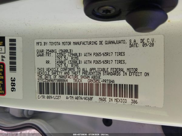 2021 TOYOTA TACOMA TRD SPORT