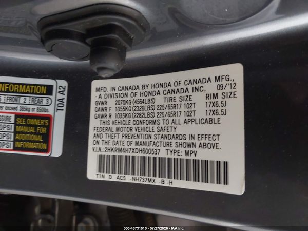 2013 HONDA CR-V EX-L