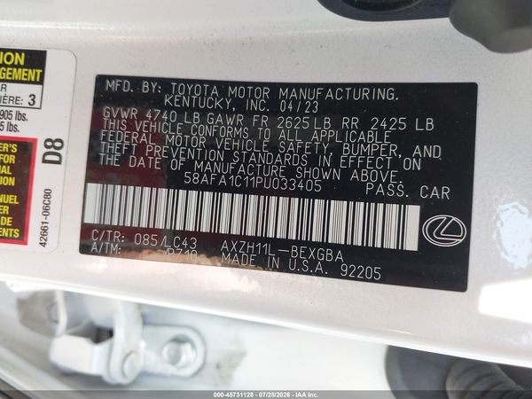 2023 LEXUS ES 300H ULTRA LUXURY