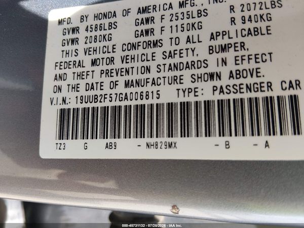 2016 ACURA TLX V6 TECH