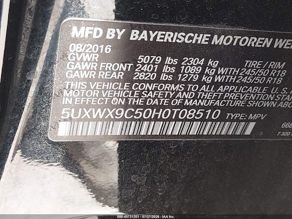 2017 BMW X3 XDRIVE28I