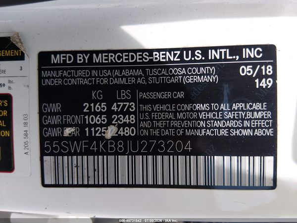 2018 MERCEDES-BENZ C 300 4MATIC