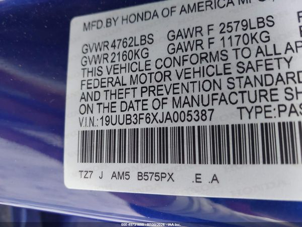 2018 ACURA TLX TECH   A-SPEC PKGS