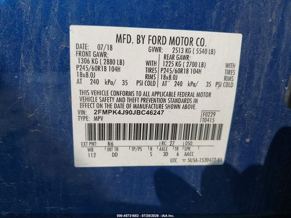 2018 FORD EDGE SEL