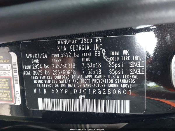 2024 KIA SORENTO S
