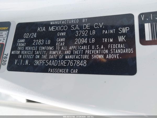2024 KIA FORTE GT-LINE