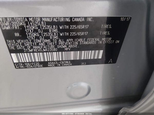 2018 TOYOTA RAV4 XLE