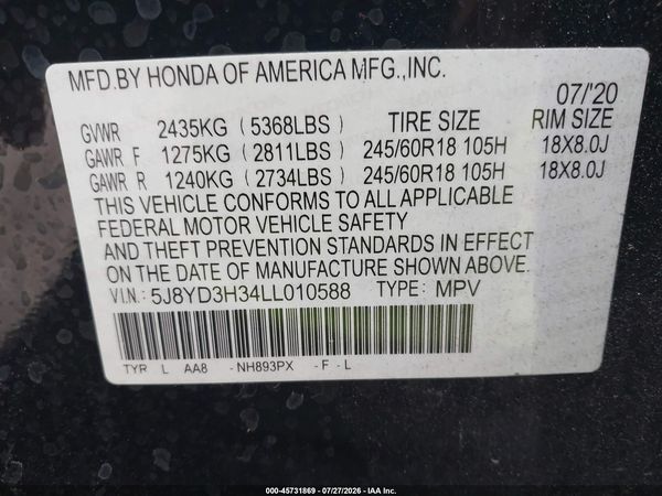 2020 ACURA MDX STANDARD