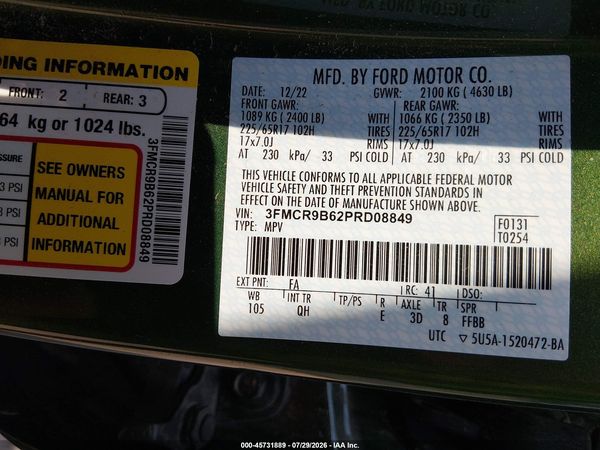 2023 FORD BRONCO SPORT BIG BEND