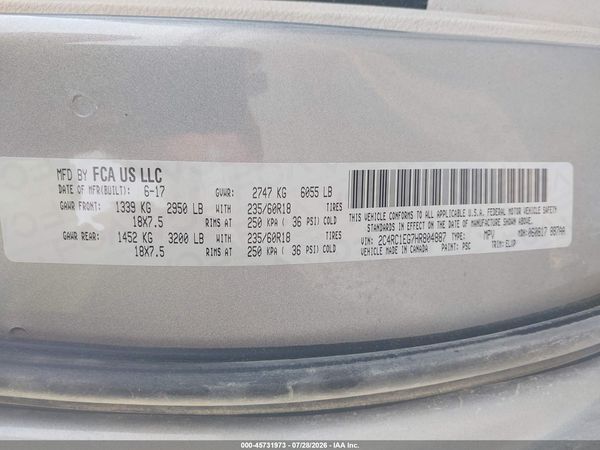 2017 CHRYSLER PACIFICA TOURING-L PLUS — I9