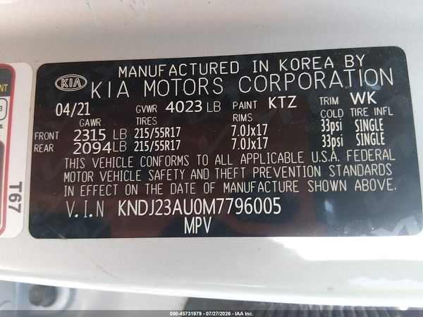 2021 KIA SOUL S