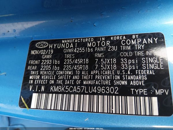 2020 HYUNDAI KONA ULTIMATE