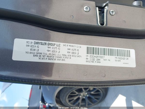 2015 DODGE CHARGER SXT