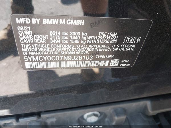 2022 BMW X6 M X6 M/M Competition