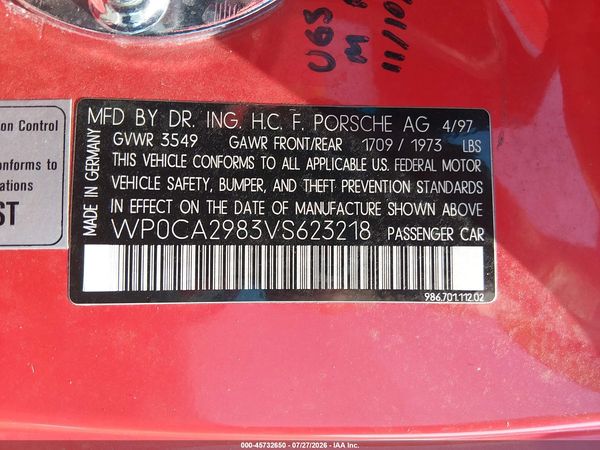 1997 PORSCHE BOXSTER