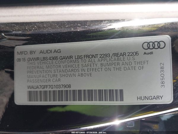 2016 AUDI A3 1.8T PREMIUM