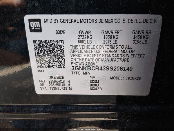 2025 CHEVROLET BLAZER FWD 2LT — I9