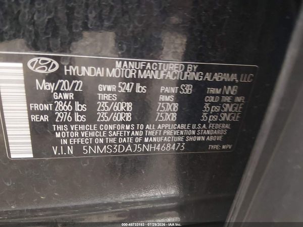 2022 HYUNDAI SANTA FE SEL