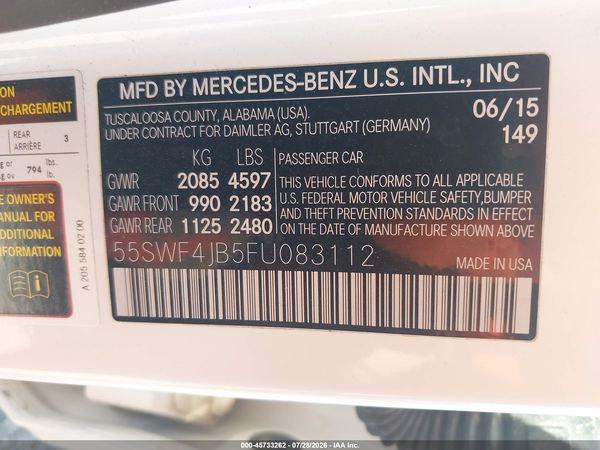 2015 MERCEDES-BENZ C 300 Base