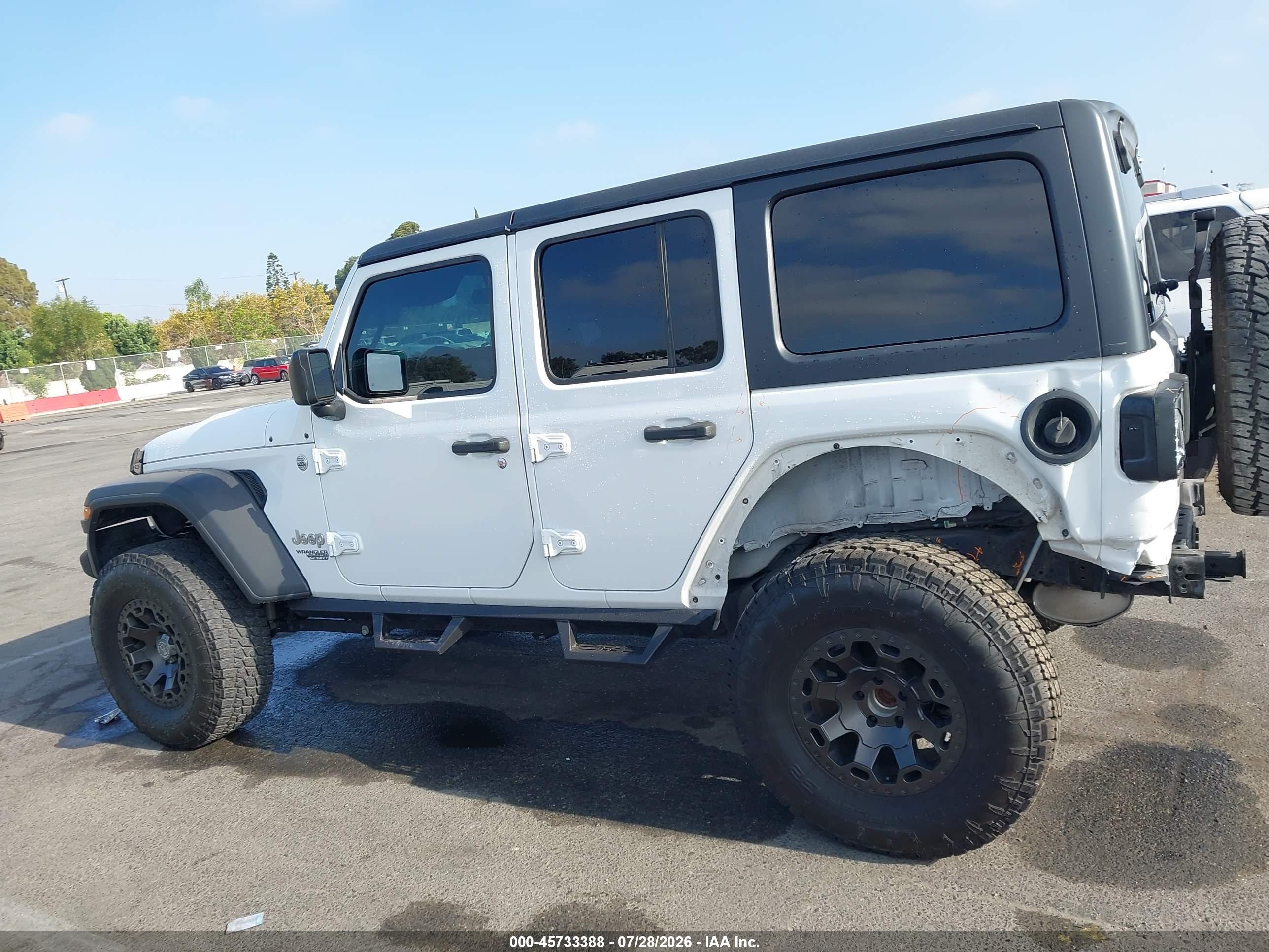 2018 JEEP WRANGLER UNLIMITED SPORT S 4X4