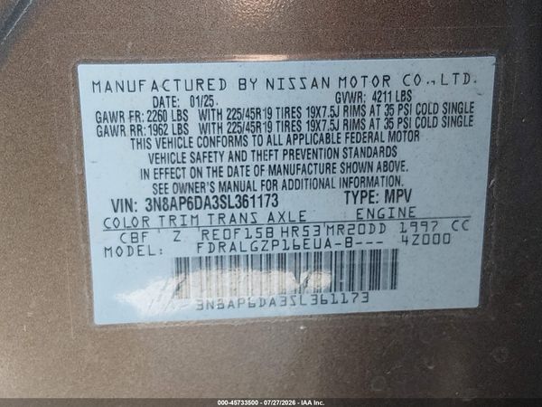 2025 NISSAN KICKS SR FWD
