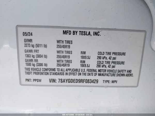 2024 TESLA MODEL Y