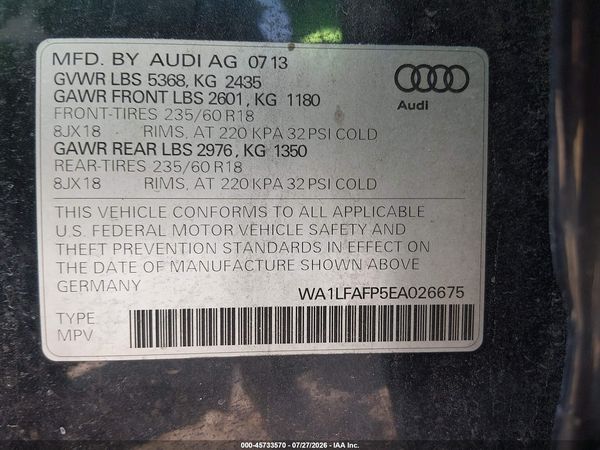 2014 AUDI Q5 2.0T PREMIUM