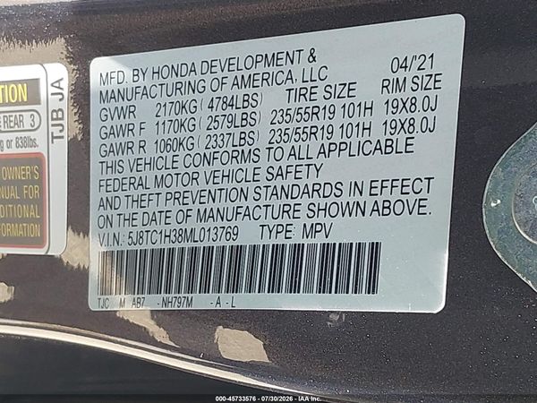 2021 ACURA RDX STANDARD