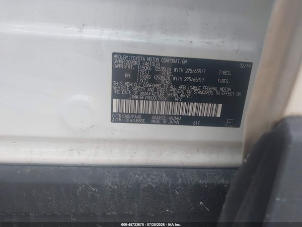 2019 TOYOTA RAV4 XLE