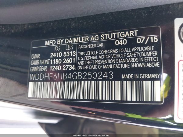 2016 MERCEDES-BENZ E 400 4MATIC