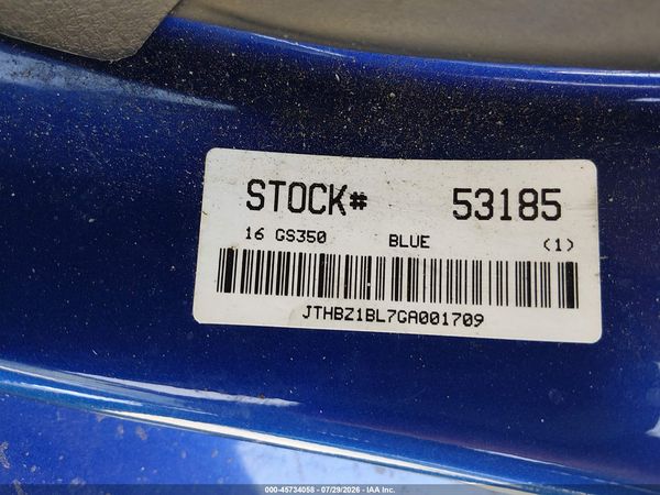 2016 LEXUS GS 350 F SPORT