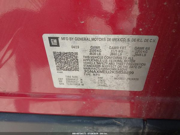 2019 CHEVROLET EQUINOX LT — I9
