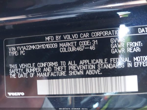 2017 VOLVO S90 T6 MOMENTUM