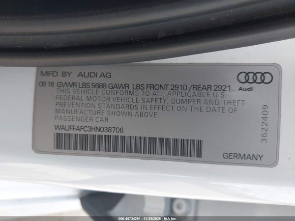 2017 AUDI S6 PREMIUM PLUS