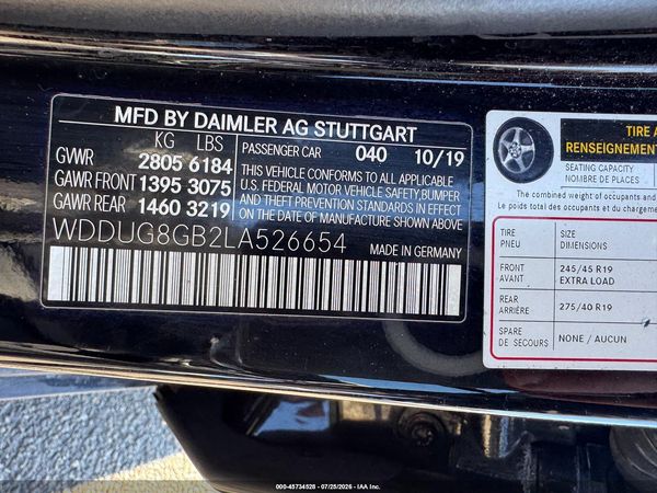 2020 MERCEDES-BENZ S 560 4MATIC