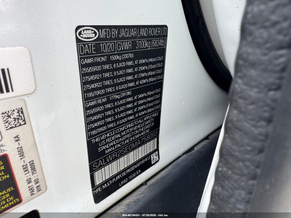 2021 LAND ROVER RANGE ROVER SPORT HSE DYNAMIC