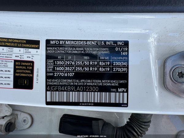 2020 MERCEDES-BENZ GLE 350 4MATIC