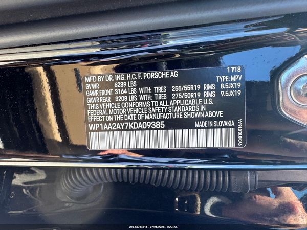 2019 PORSCHE CAYENNE