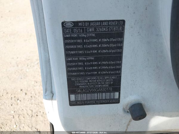 2016 LAND ROVER LR4 HSE