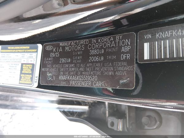 2016 KIA FORTE LX