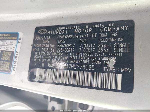 2017 HYUNDAI TUCSON SE