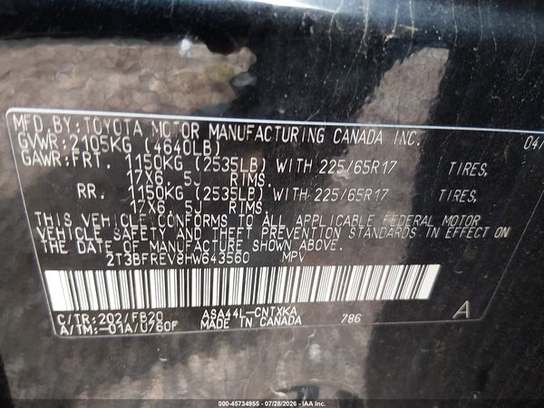 2017 TOYOTA RAV4 LE
