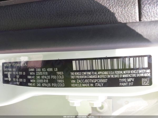 2016 JEEP RENEGADE LIMITED